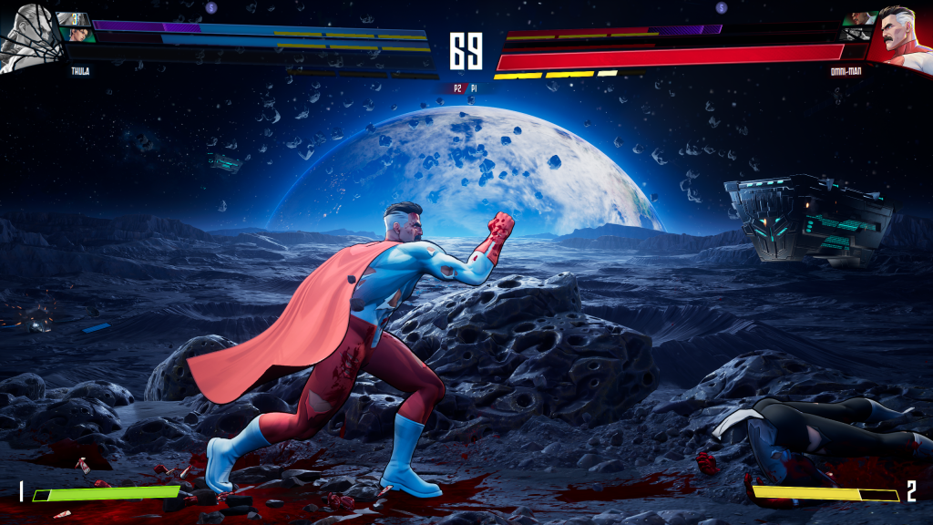 Omni-Man Fighting Thula on the Moon
