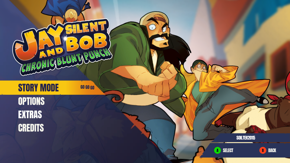 Jay & Silent Bob Chronic Blunt Punch Title Screen