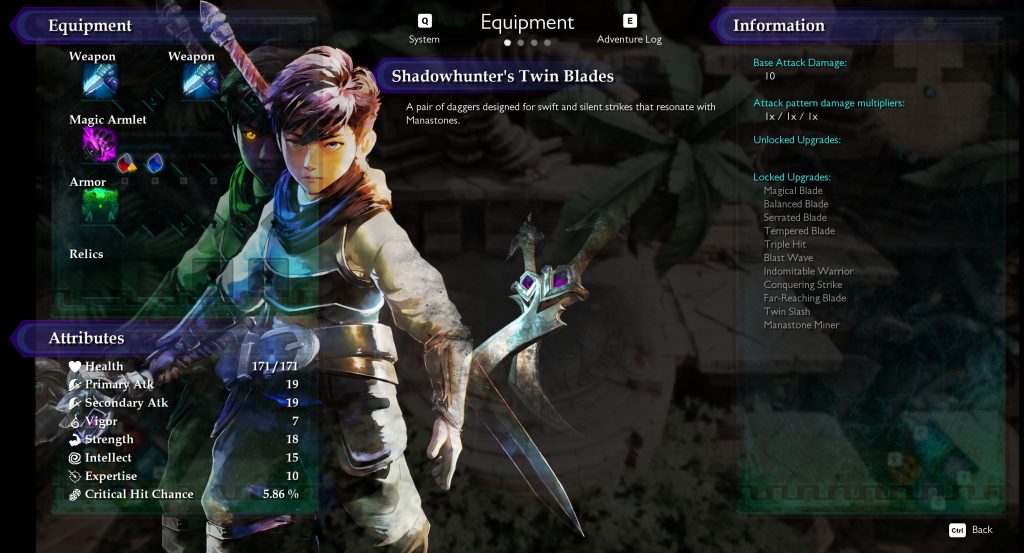 Stat menu