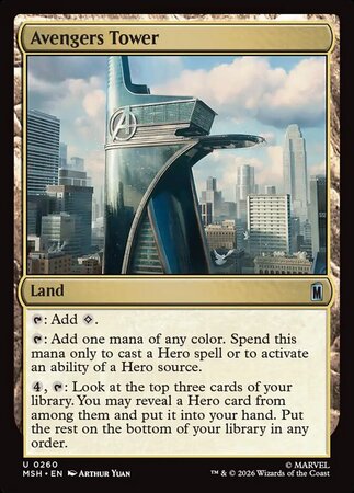 Avengers Tower on a magic card