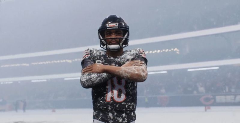 Madden NFL 27 Caleb in Snowy Field