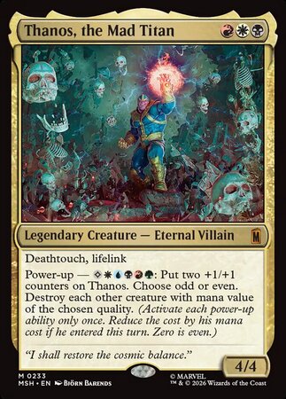 Thanos, the Mad Titan form the magic set