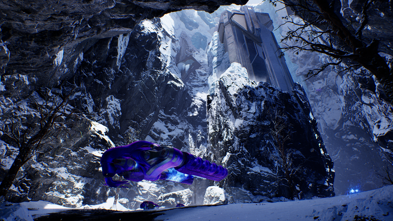 A Covenant Dropship in a wintery environment
