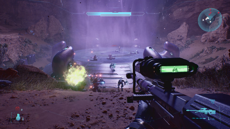 Using the Sniper Rifle to take dowon some Covenant enemies