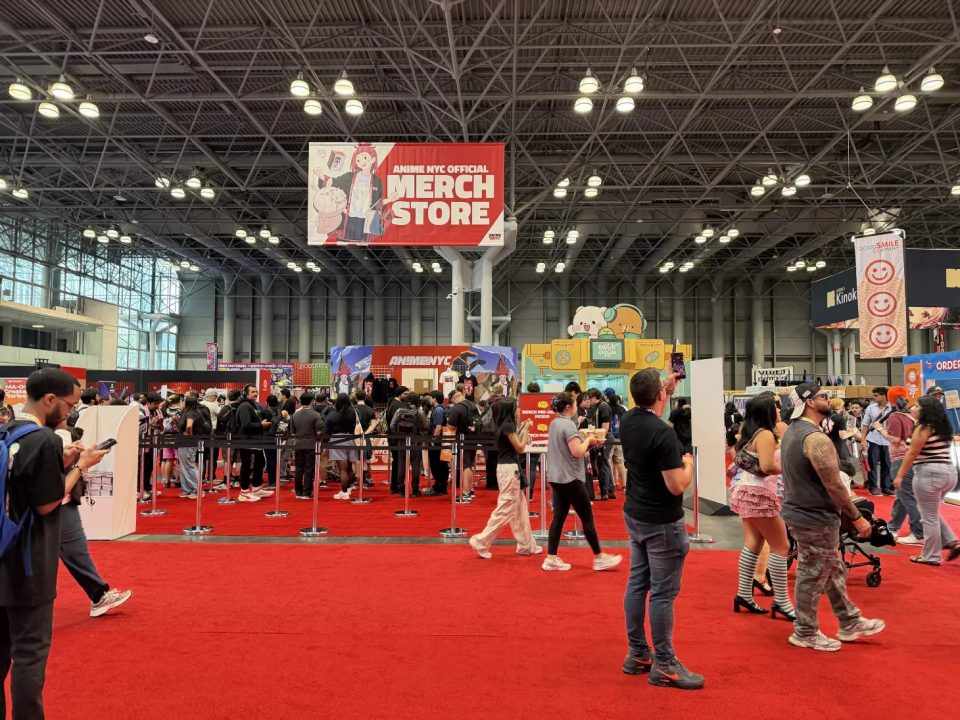 Overview shot of the various booths in Anime NYC