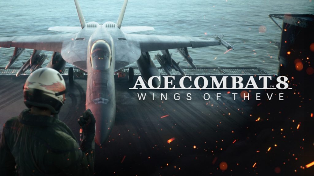Key art for Ace Combat 8, showing the game's grounded tone and impressive visuals.