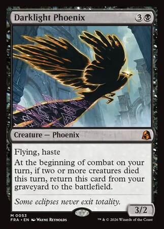 A blackened looking Phoenix
