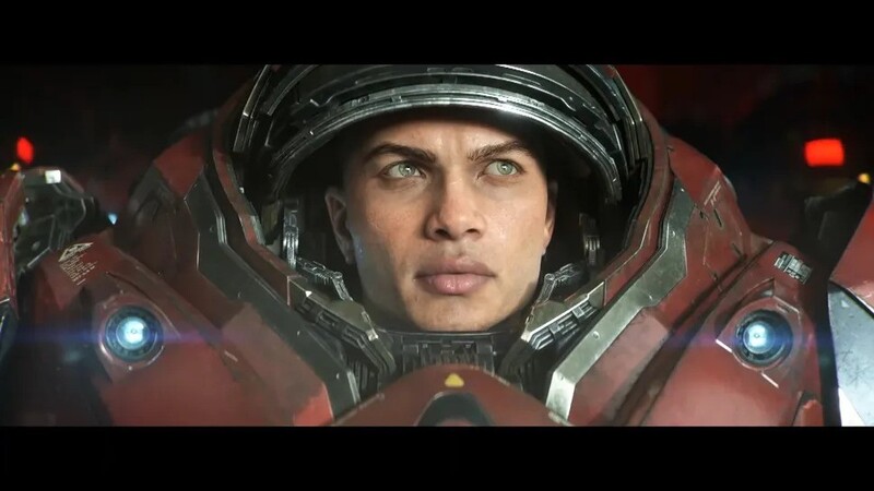 A close up of one of the marines in StarCraft