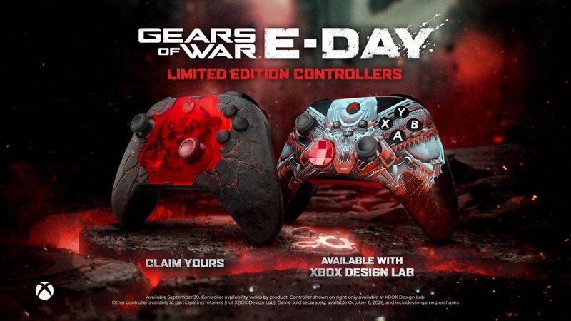 Gears of War E Day Custom Controllers from design labs