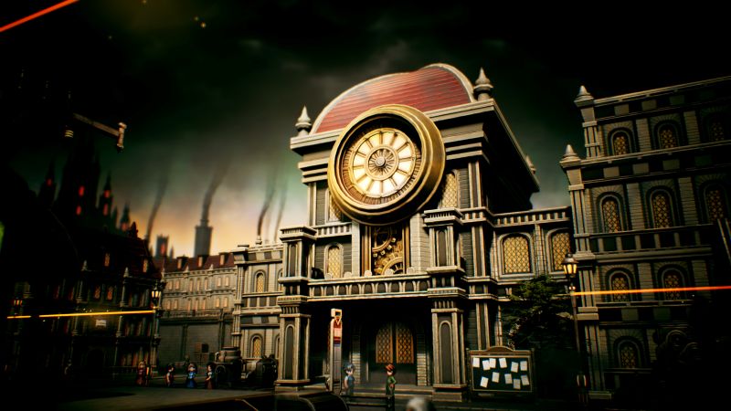 Up close shot of European style building in Final Fantasy Resonance